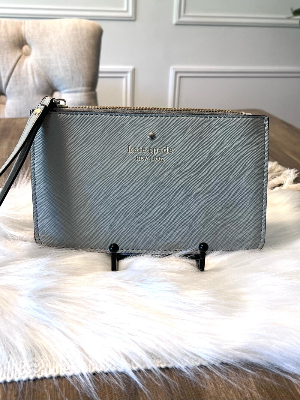 Kate Spade Gray Slim Wristlet